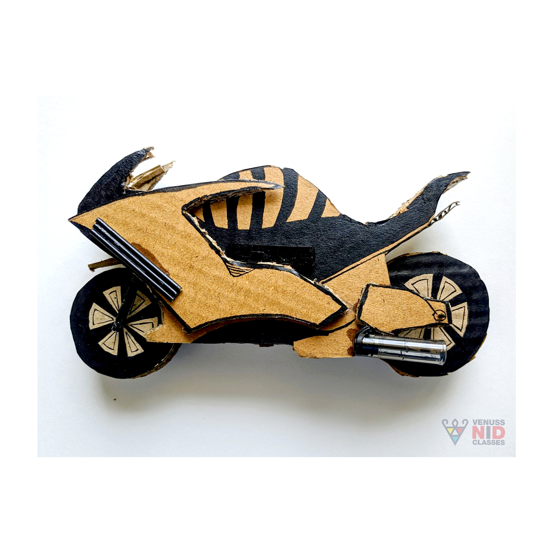 Student product design concept sketches with marker rendering